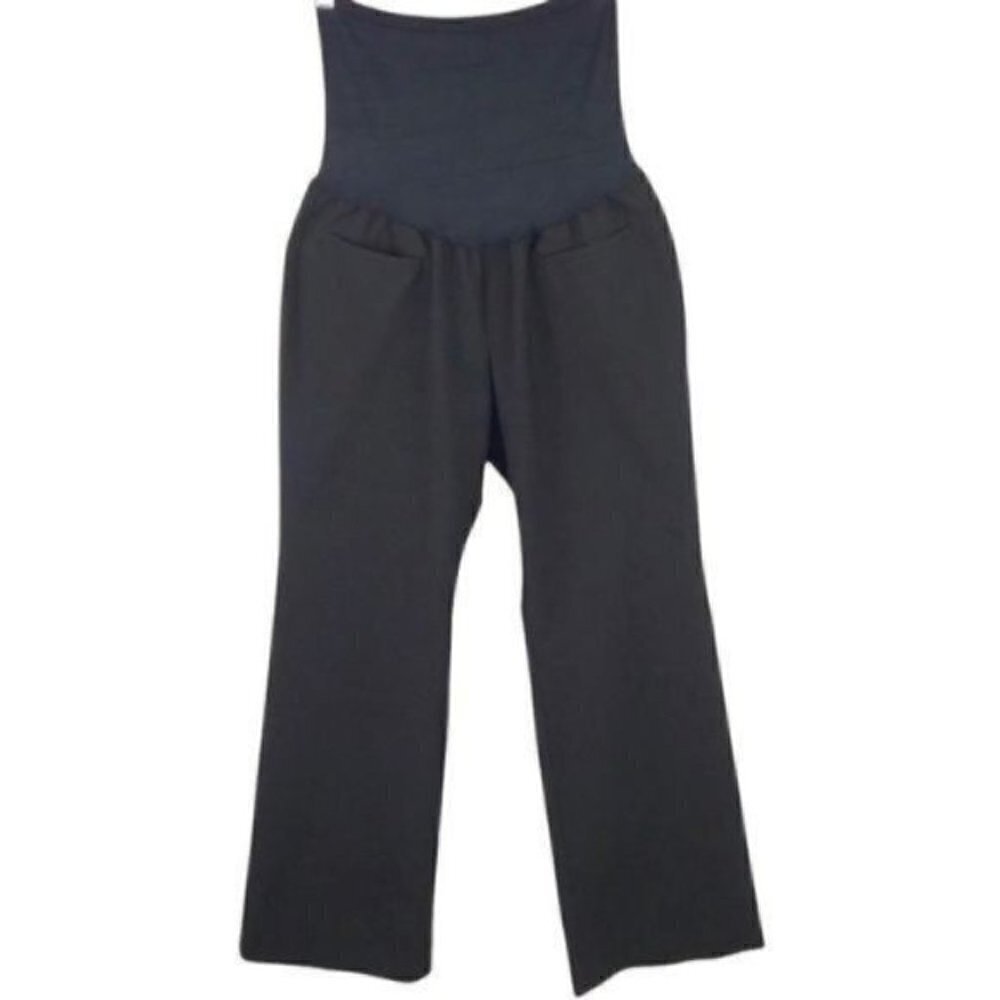 Gapmaternity Modern boot black dress pants size 4 A Stretch Short True Black